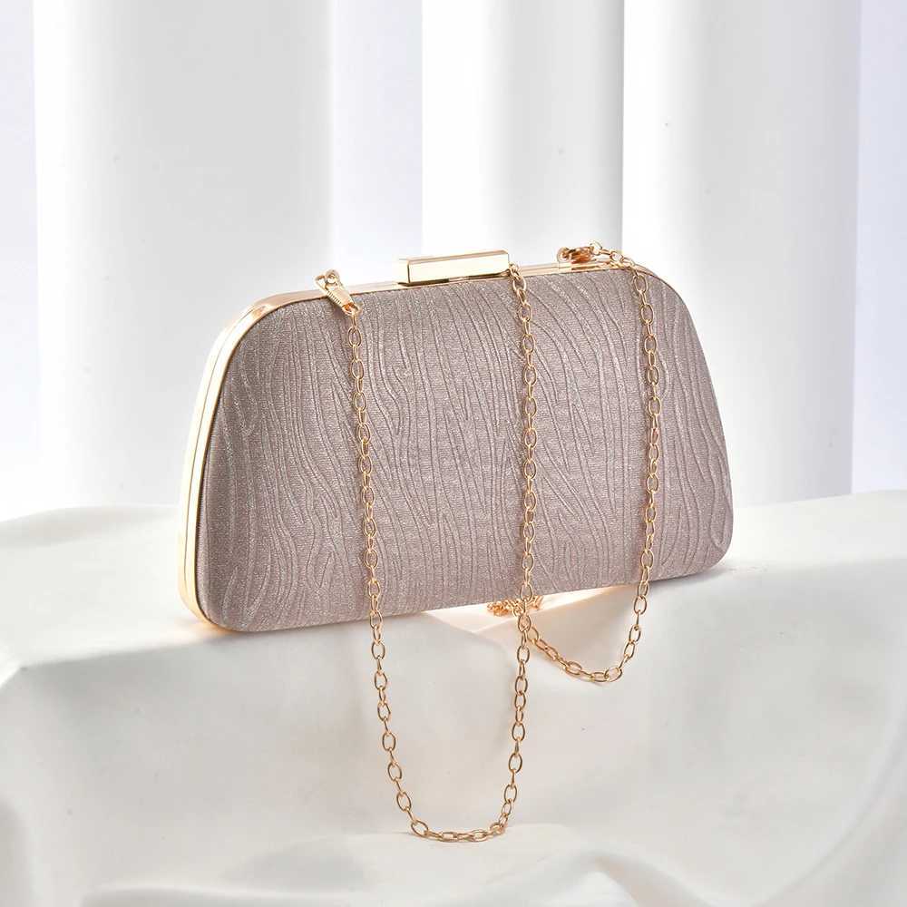 Luxury Patterned Pleated Shiny Evening Gift Bag Party Dinner Wedding Ladies clutch bagXJ240729