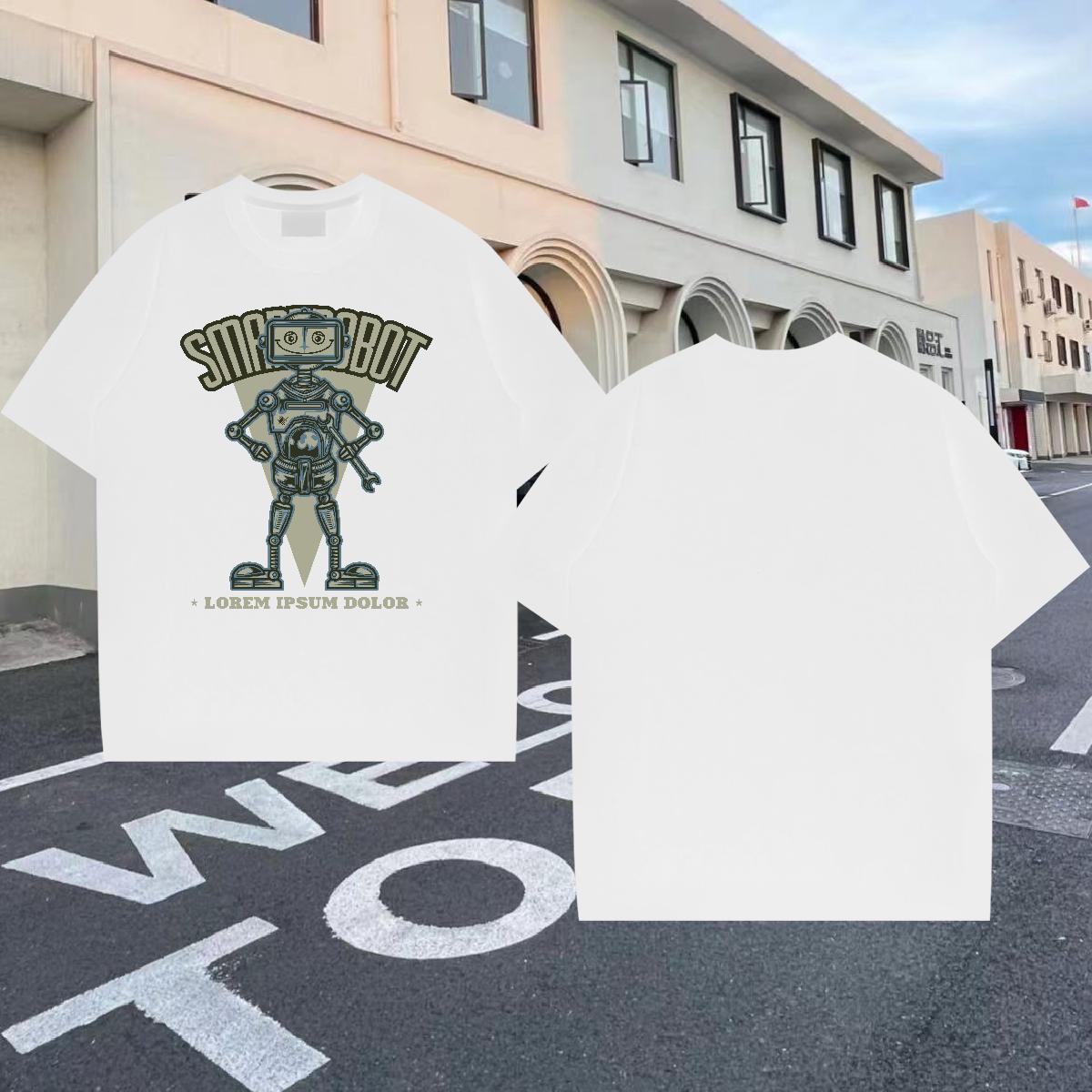 Designer Men Tshirts 230g Cotton Casual Daily Wear ET Custom Print Plus Size Breathable Wholesale T-Shirts Clothes