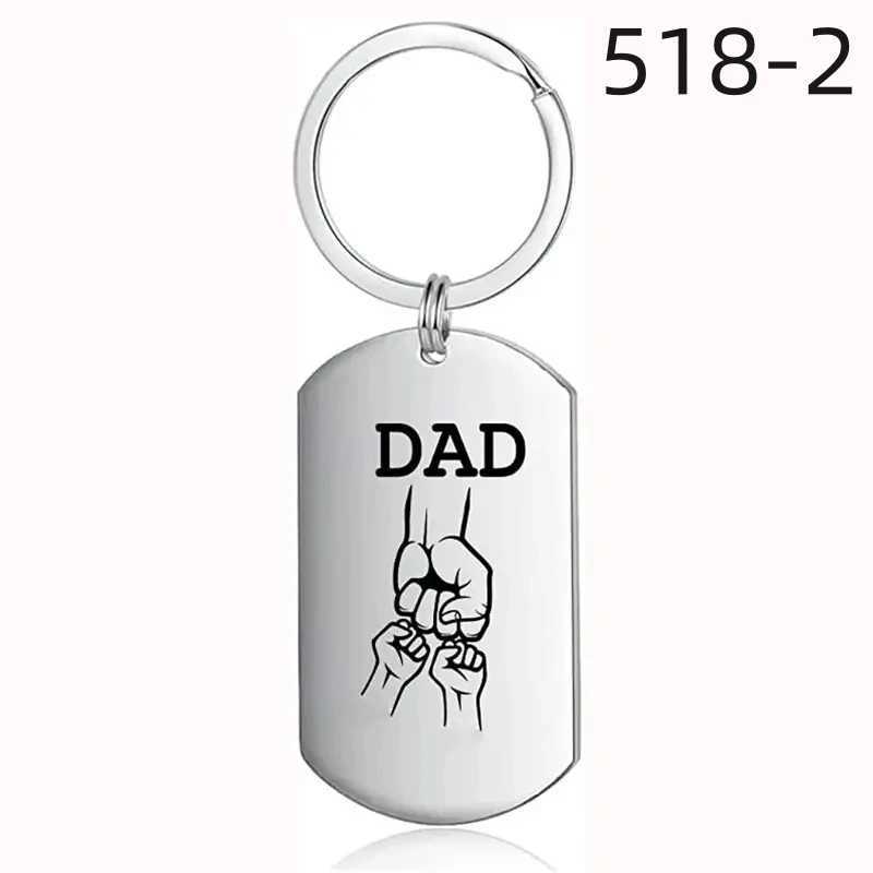 Creative Keychain For Dad Gifts For Fathers Day Engraved Family Key ChainL240729