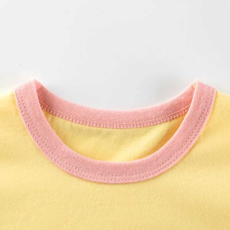 T-shirts 1-9T Toddler Kid Tshirt Baby Girls Clothes Summer Rabbit Print Infant Tee Top Cotton Short Sleeve Chlidrens T Shirt OutfitL24729