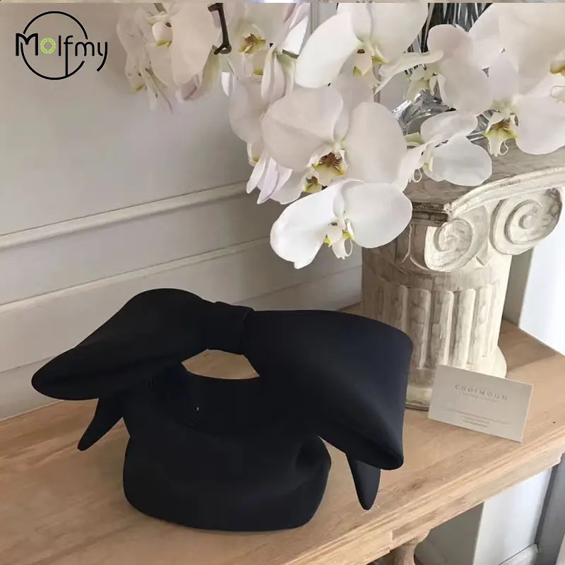 Evening Clutch Bag Spring Summer Handbag Woman Personality Pink Color Spliced Bow Many Wear Methods Handbag All Match Cute 2024 240729