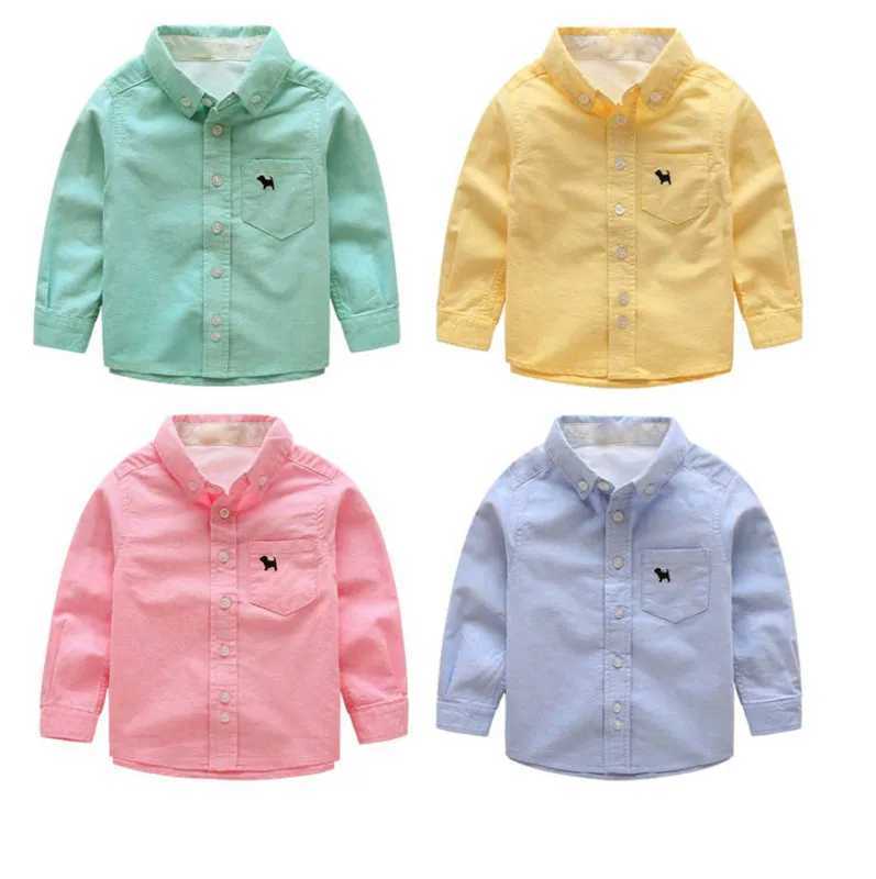 Hot selling 1 childrens boy shirt pure cotton childrens shirt 2-11 year old clothing baby boy birthday gift childrens clothingW240729