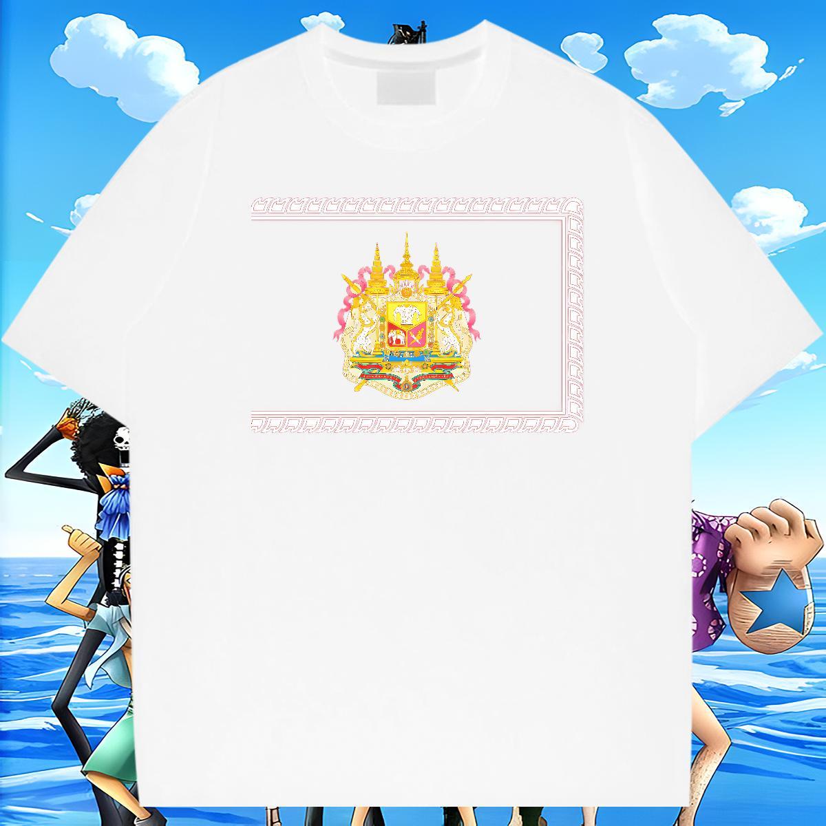 Loose Fit Men Tshirts 230g 100% Cotton Beach elephant Custom Print Oversized Breathable Short Sleeve Stylist Men T Shirts Clothings