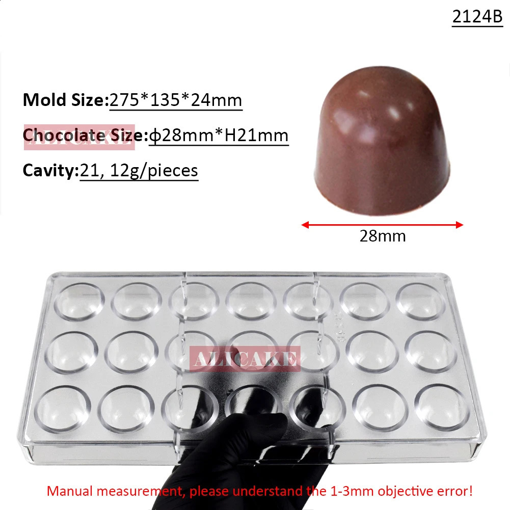 4Pcs Set Polycarbonate Chocolate Molds Bullet Shape Candy Bonbons Mould Professional Baking Pastry Confectionery Tools 2124B 240729
