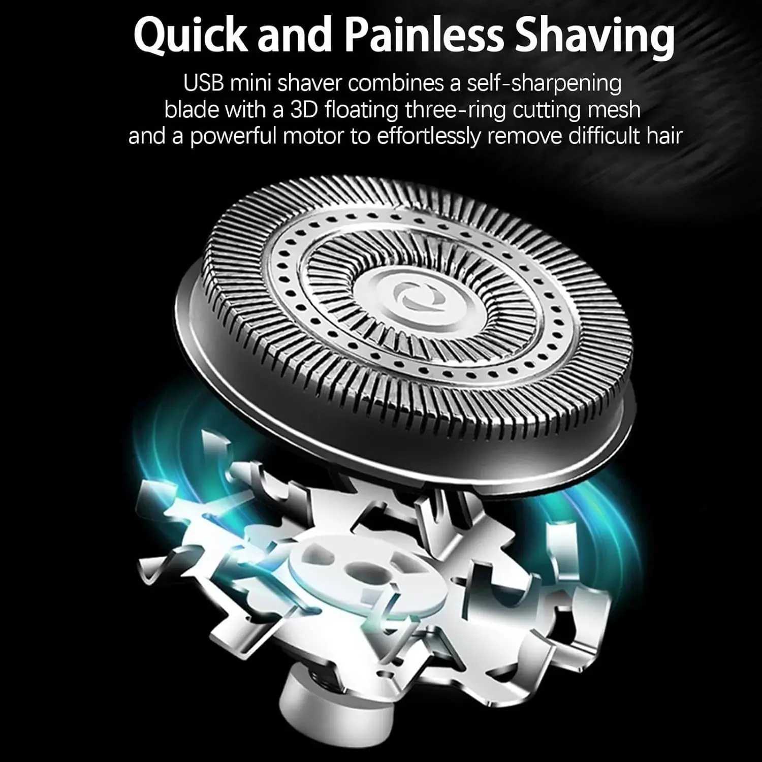 Electric Shaver for Men Beard Trimmer with Digital Display Low Noise Portable Mini RazorFor Daily Travel Outgoing UseY240729