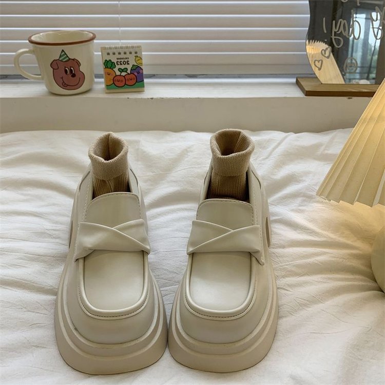 Autumn new sponge cake British style retro loafers