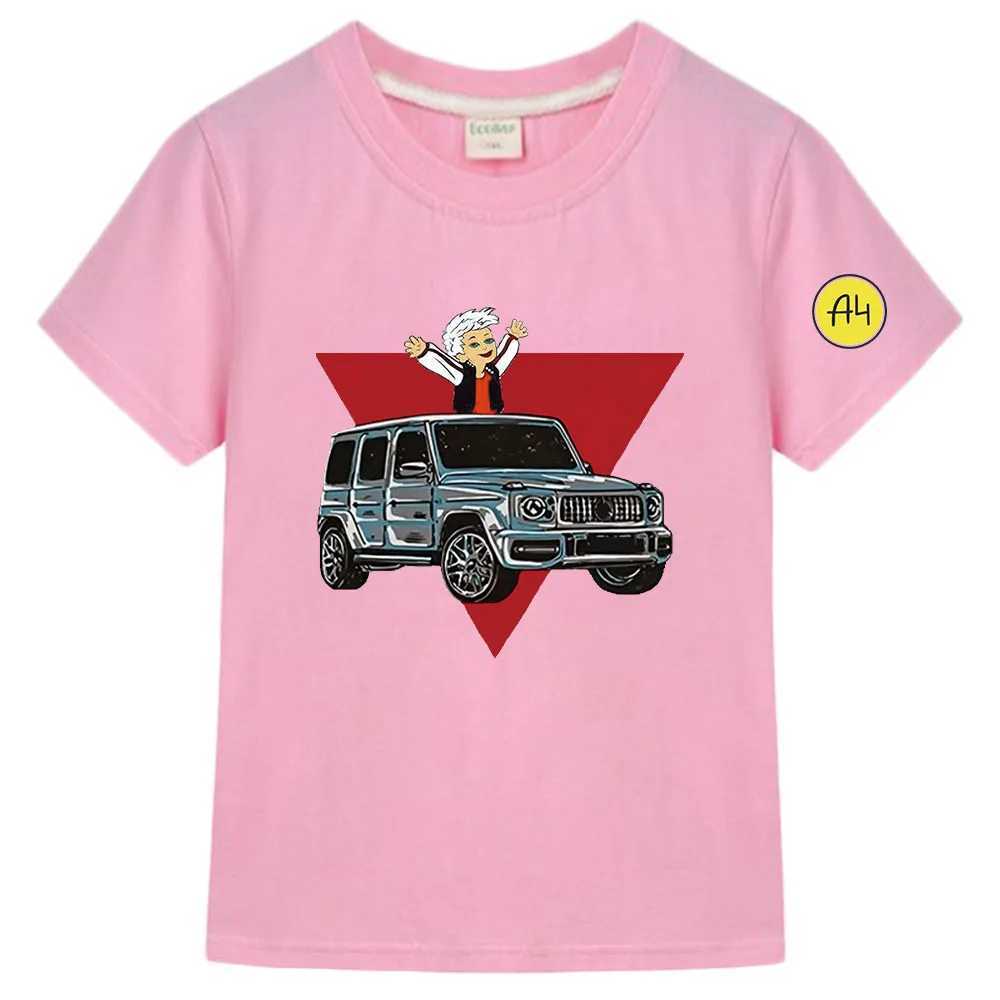 T-shirts Kids 100% Cotton T Shirts Merch A4 Gelik Print Casual Family Clothing Childrens Fashion Tops Girls Clothes Boys 4 T-shirtL24729