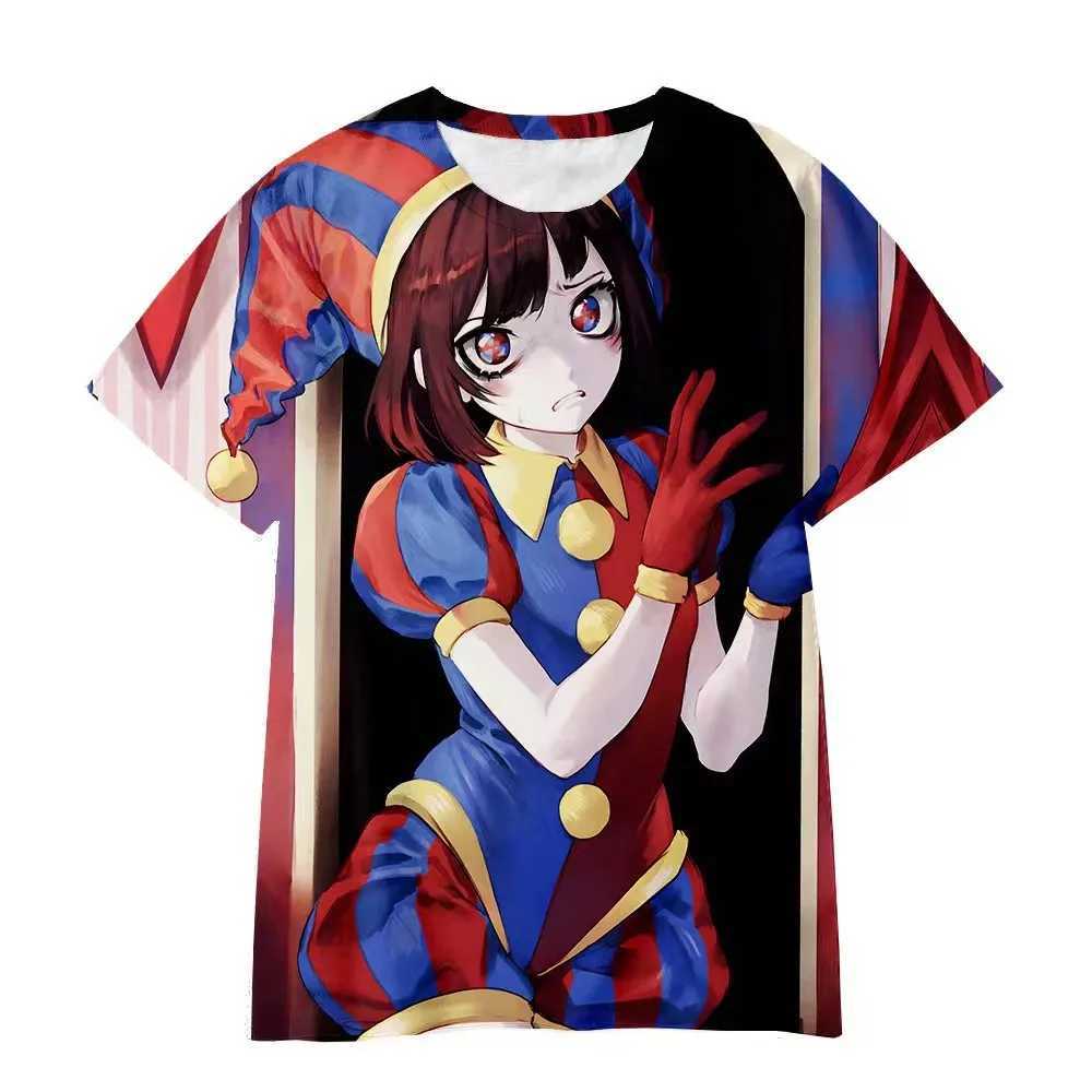 T-shirts 2024 Summer New Anime Cool Character 3D Printed T-Shirt Fashion Magic Circus Loose Comfortable and Breathable Top T-ShirtL24729