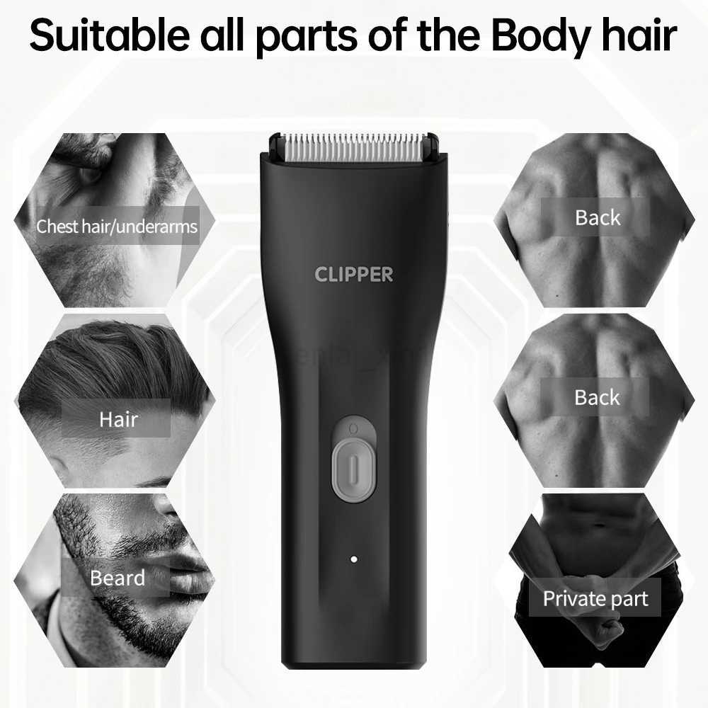 2024 Electric Body Groomer Pubic Hair Trimmer for Men Balls Shaver Clipper Male Sensitive Private Parts Razor Sex Place Face CutY240729 - view 3