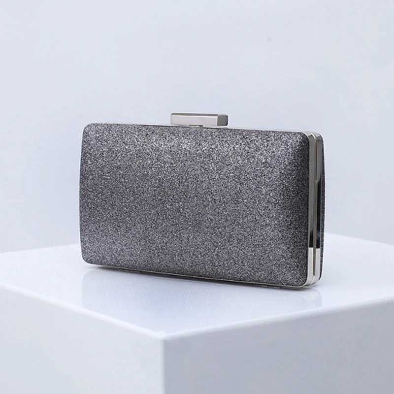 Dark Blue Shiny Clutch Purses for Laday 2023 Luxury Designer Retro Handbag Evening Bags and Crossbody Shoulder Phone WalletXJ240729