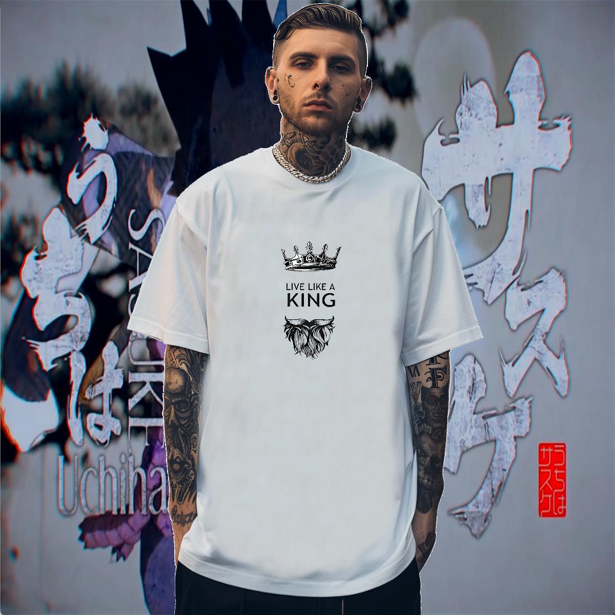 Cool Men Tshirts 230g Pure Cotton Sports Casual letter Custom Printed Breathable Free Shipping T-Shirts for Men Clothes