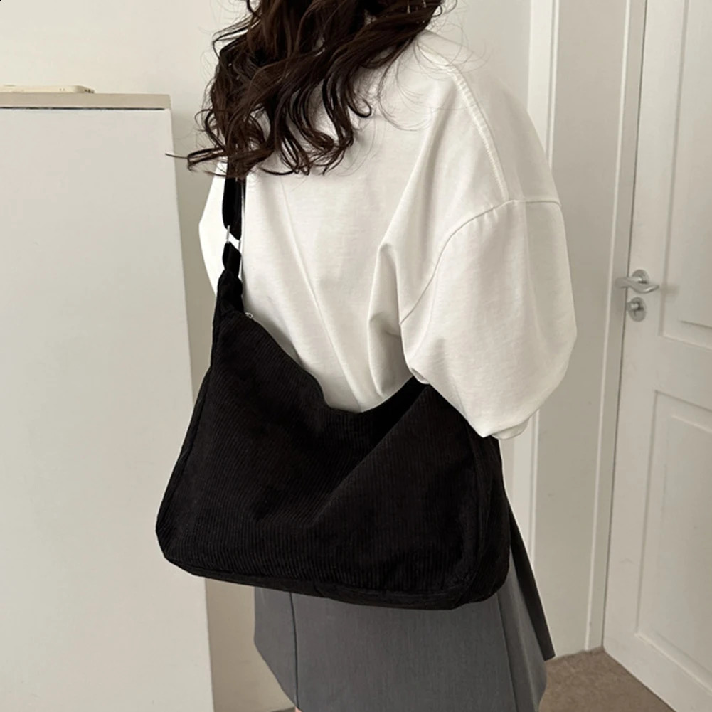 Women Vintage Hobo Bag Versatile Retro Dumpling Bag Strap Adjustable Solid Messenger Bag Lightweight Fashion Slouchy Shopper Bag 240729