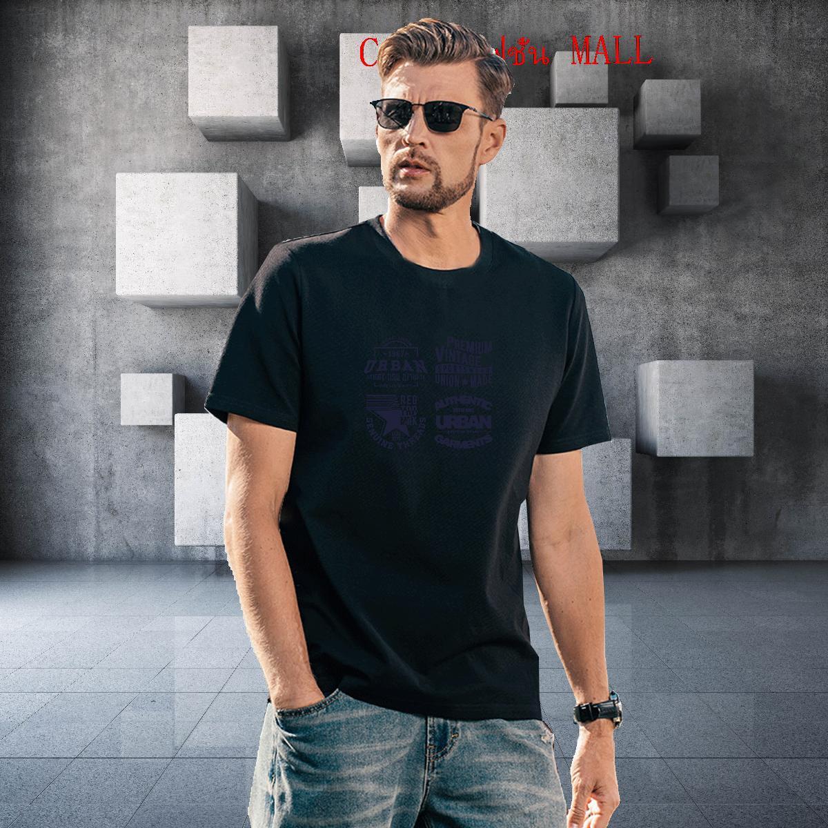 Loose Fit Men Tees 230g Pure Cotton Sports Casual letter Anime Breathable Short Sleeve Brand T-Shirts Tee Shirt
