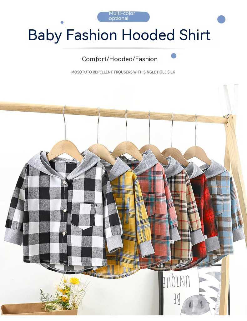 Childrens shirt girl and boy hoodie childrens combination pure cotton flat top spring summer long sleeved V-neck casual jacketW240729