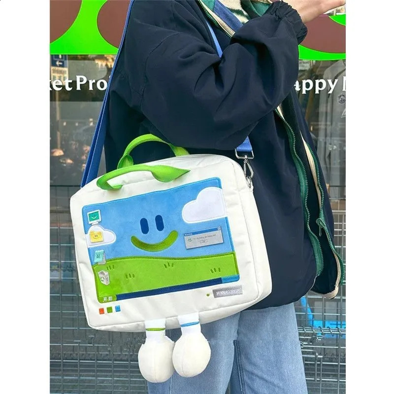 Ins Cartoon Laptop Bag Cover Laptop SlEEve Handle Bag 12 13 14 15 17 Inch Carrying Bag Accessories 240729