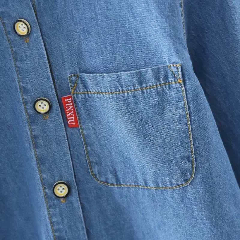 Spring Kids casual jeans shirt fashionable denim boys shirt childrens toddler girls long sleeved baby boys clothing 2-7yW240729