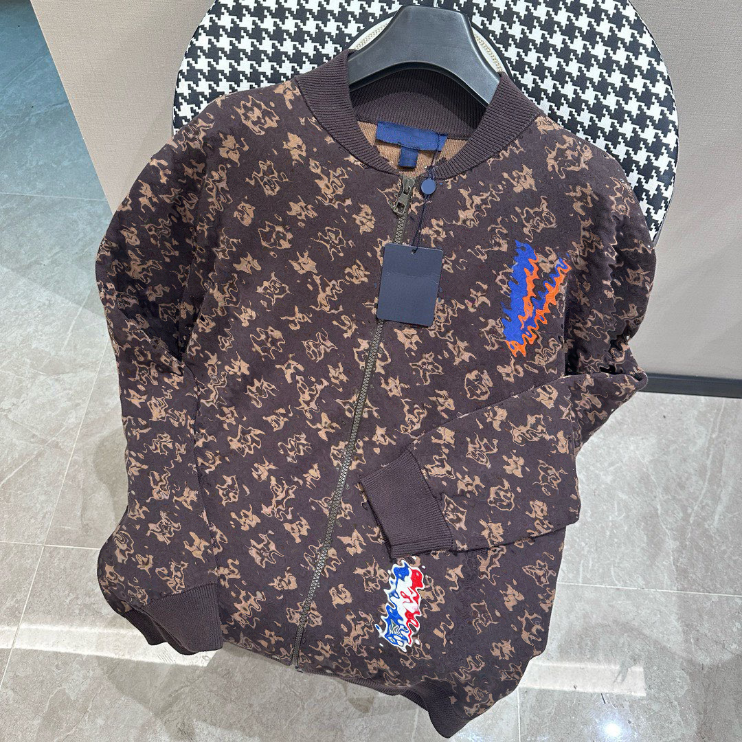 Luxury Fashion Designer Men's Jackets Embroidered letters all over the body Coat Winter Autumn Outerwear Men Women Windbreaker Zipper Knitted warm sweater Jackets
