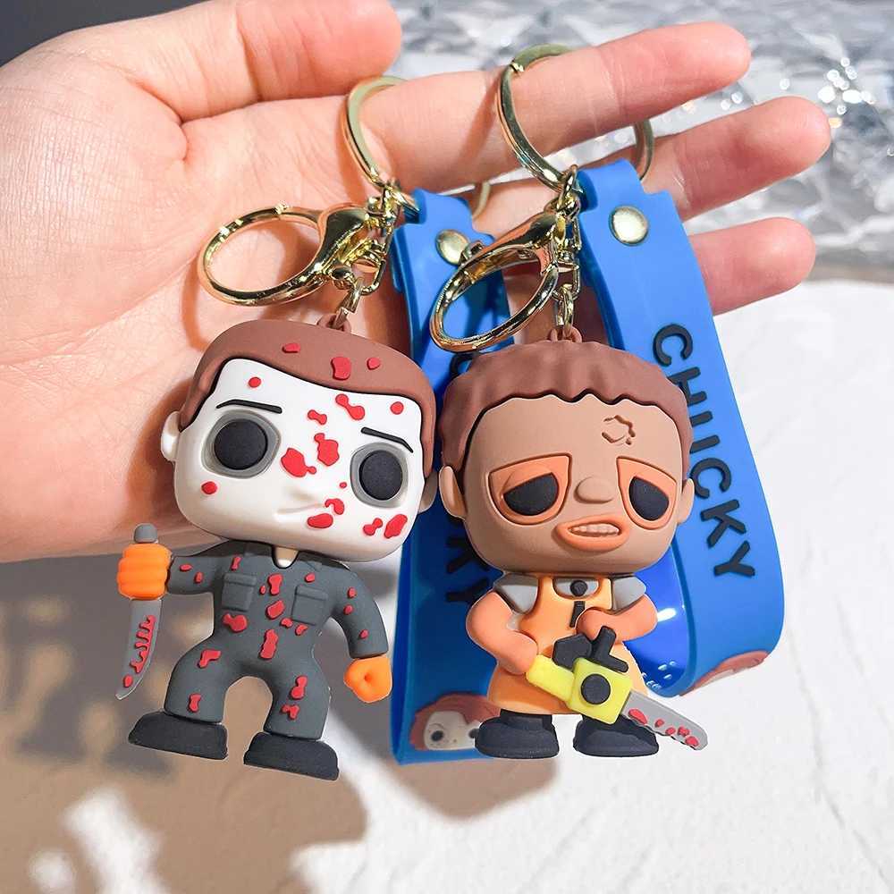 Horror Movie a Nightmare on Elm Street Keychain Cosplay Horror Halloween Party Accessories Gifts Cartoon Pendant KeyringsL240729