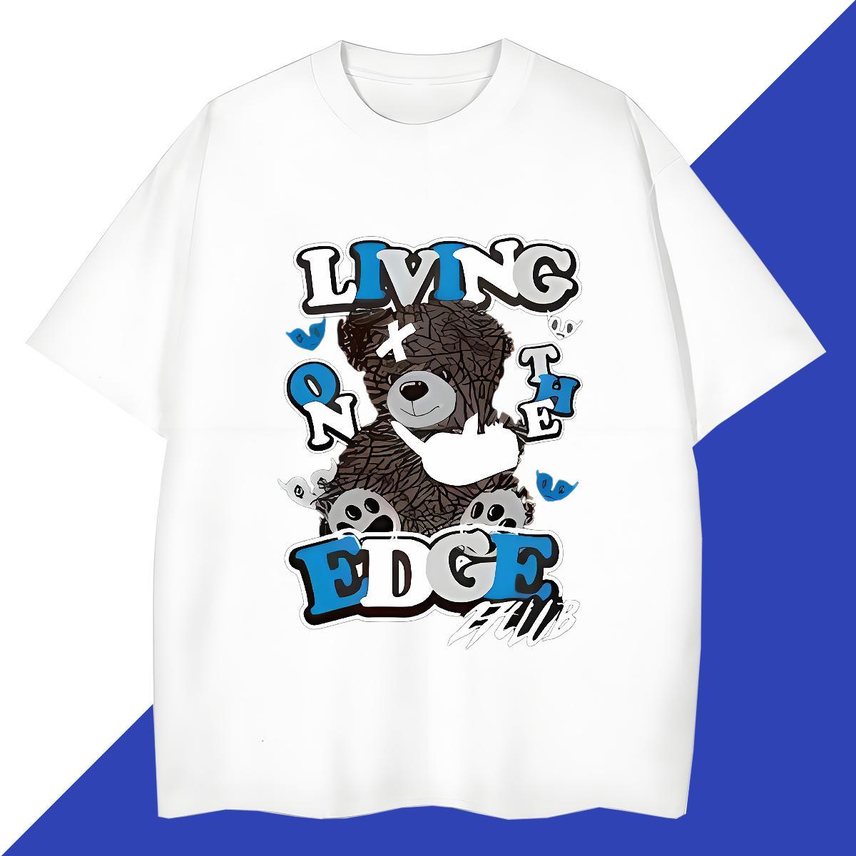 Loose Tshirts 230g Cotton Sports Casual bear DIY Logo Oversized Breathable New Designer T shirt Tees