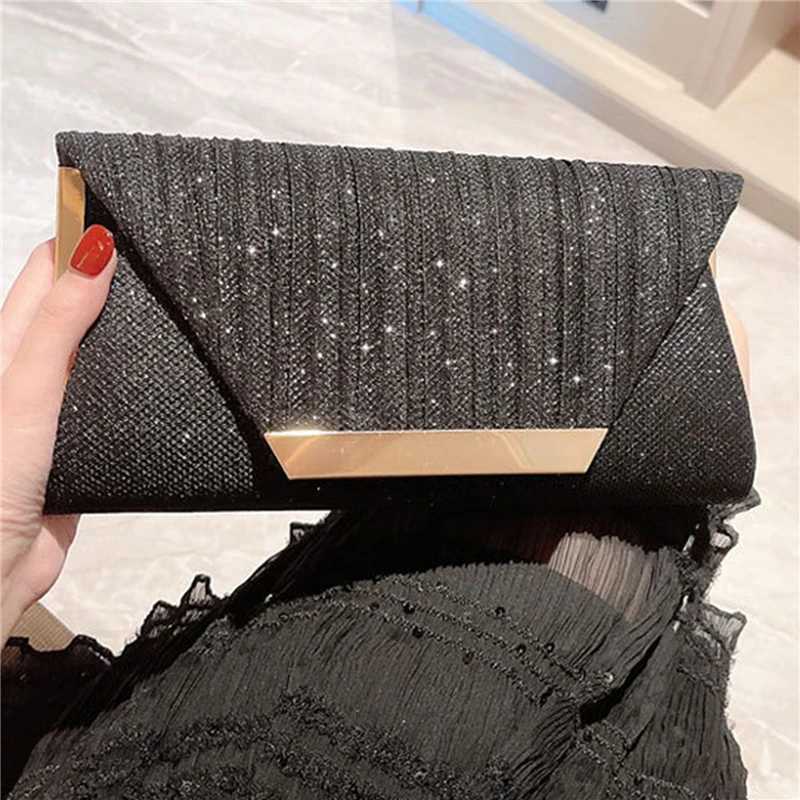 Women Exquisite Evening Bag Party Banquet Glitter Purse Lady Elegant Wedding Clutches Handbag Female Cocktail Chain ShoulderXJ240729