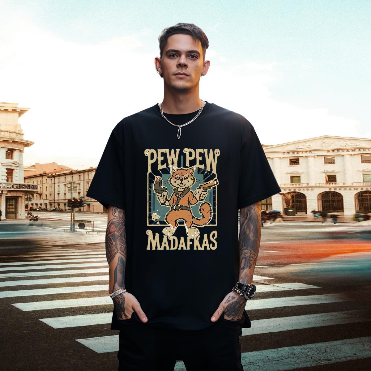 Unisex Men Clothes T-Shirt 100% Cotton 230g High Street Hip Hop squirrel Oversized 3XL 4XL Breathable Short Sleeve Wholesale Men T Shirts Tees Shirts
