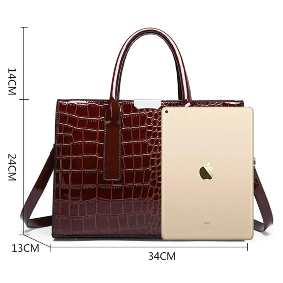 print womens handbags and wallets casual handbags top handbag large capacity patented leather cross body bag 240904