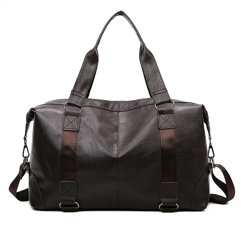 2024 Large Capacity Casual Handheld Storage Bag Single Shoulder Crossbody Travel Tote PU Soft Leather Texture Sport Training Bag 240729