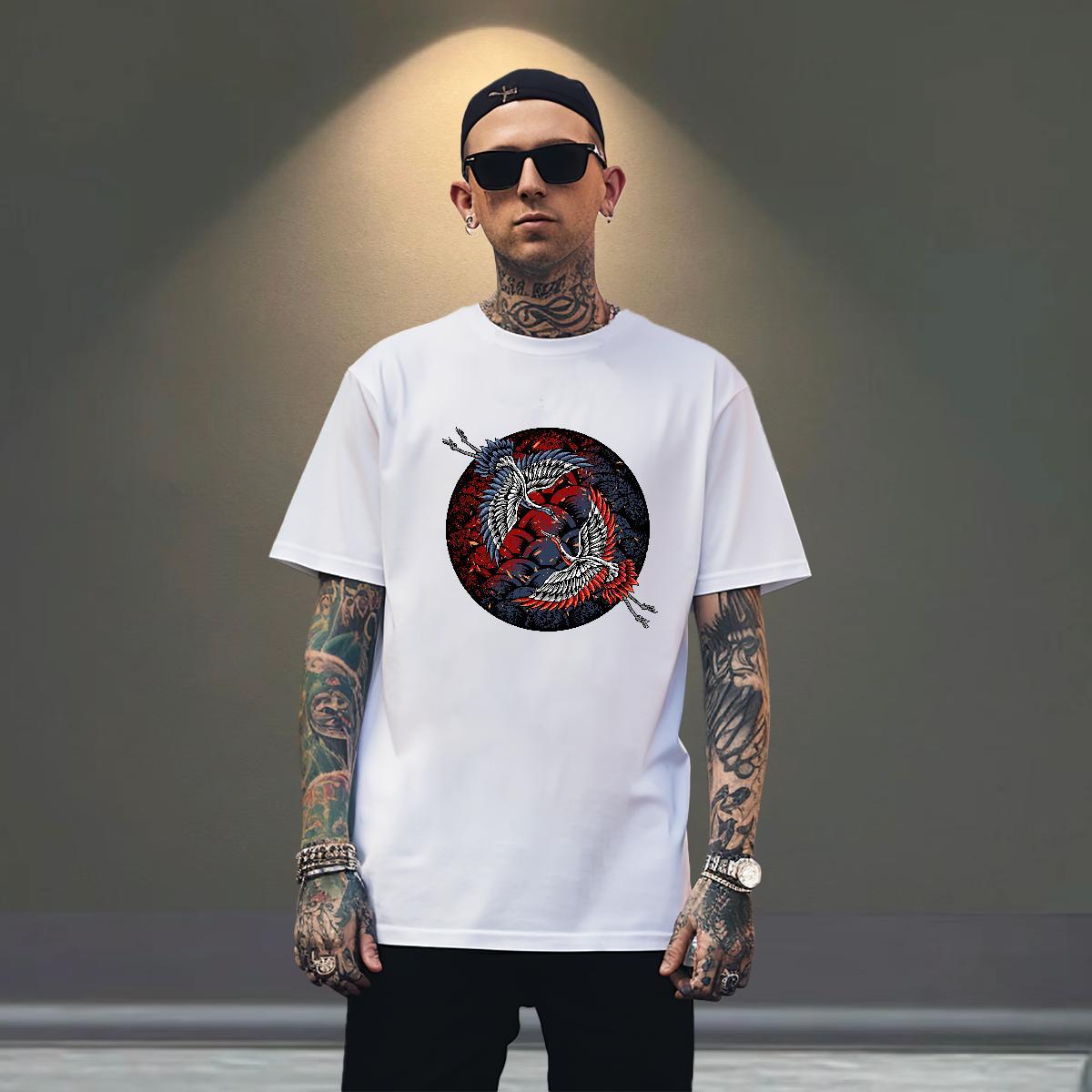 Free Shipping Men Clothes T-Shirt 230g Pure Cotton Beach eagle Custom Anime Breathable Soft 2024 Designer T Shirts Men Tshirts