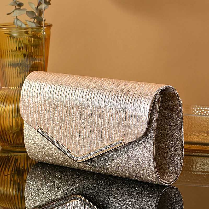 New style synthetic leather clutch bag party evening bags fashion womens purse mobile phone handbags chain shoulder bagXJ240729