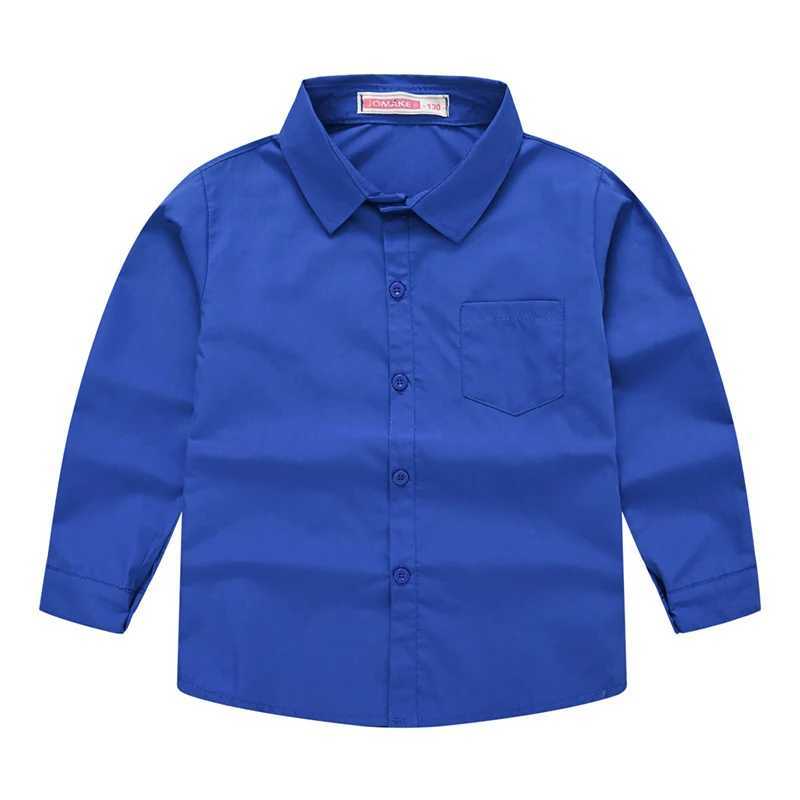 4 5 6 7 8 9 10 Year Old Boys Shirt Solid Color Cotton Fashion Thin Style Long Sleeve Spring Jacket Birthday Gift Childrens ClothingW240729