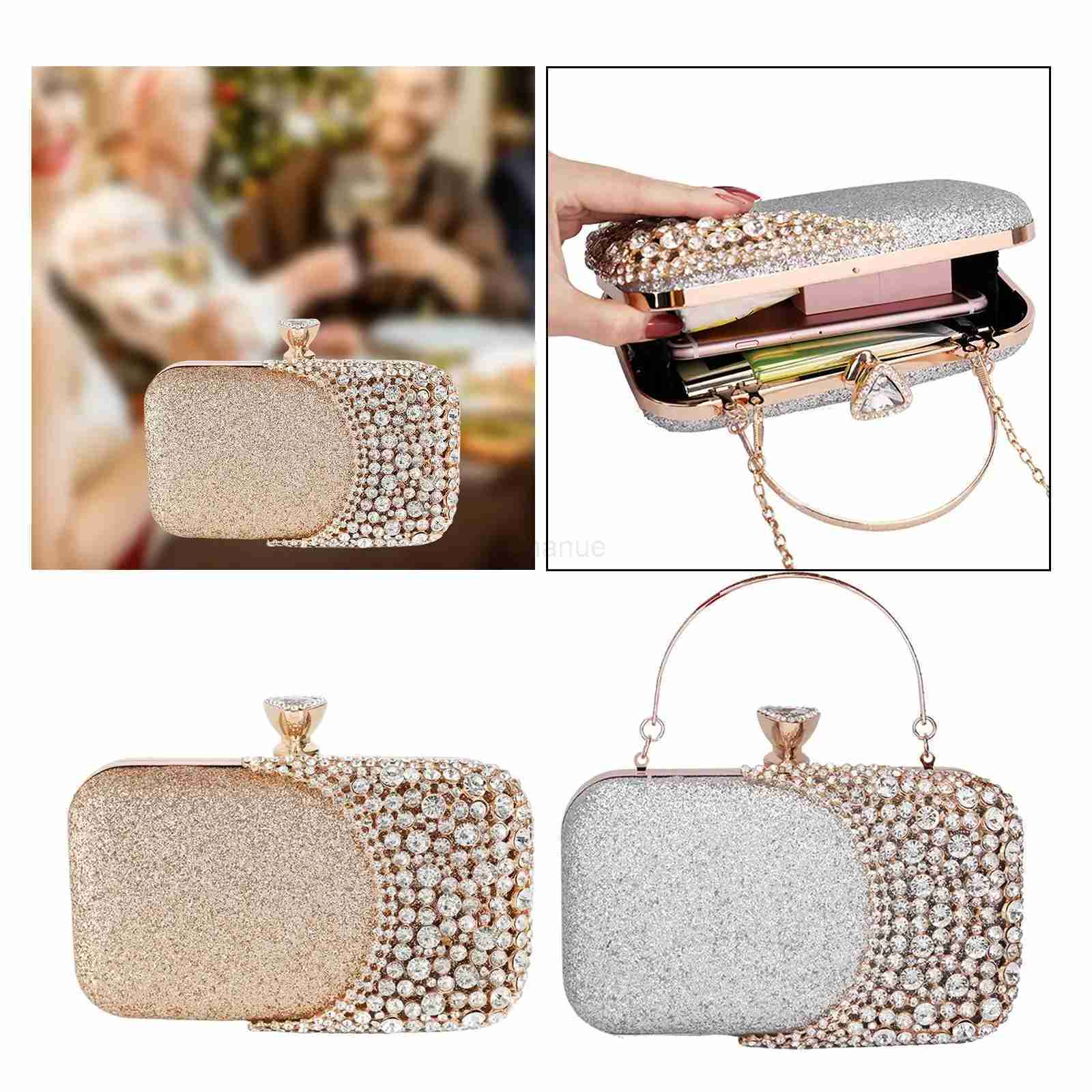 Glitter Bridal Purse Wallet Portable Pouch Versatile Women Evening Bag Clutch for Formal Cocktail Party DinnerXJ240729
