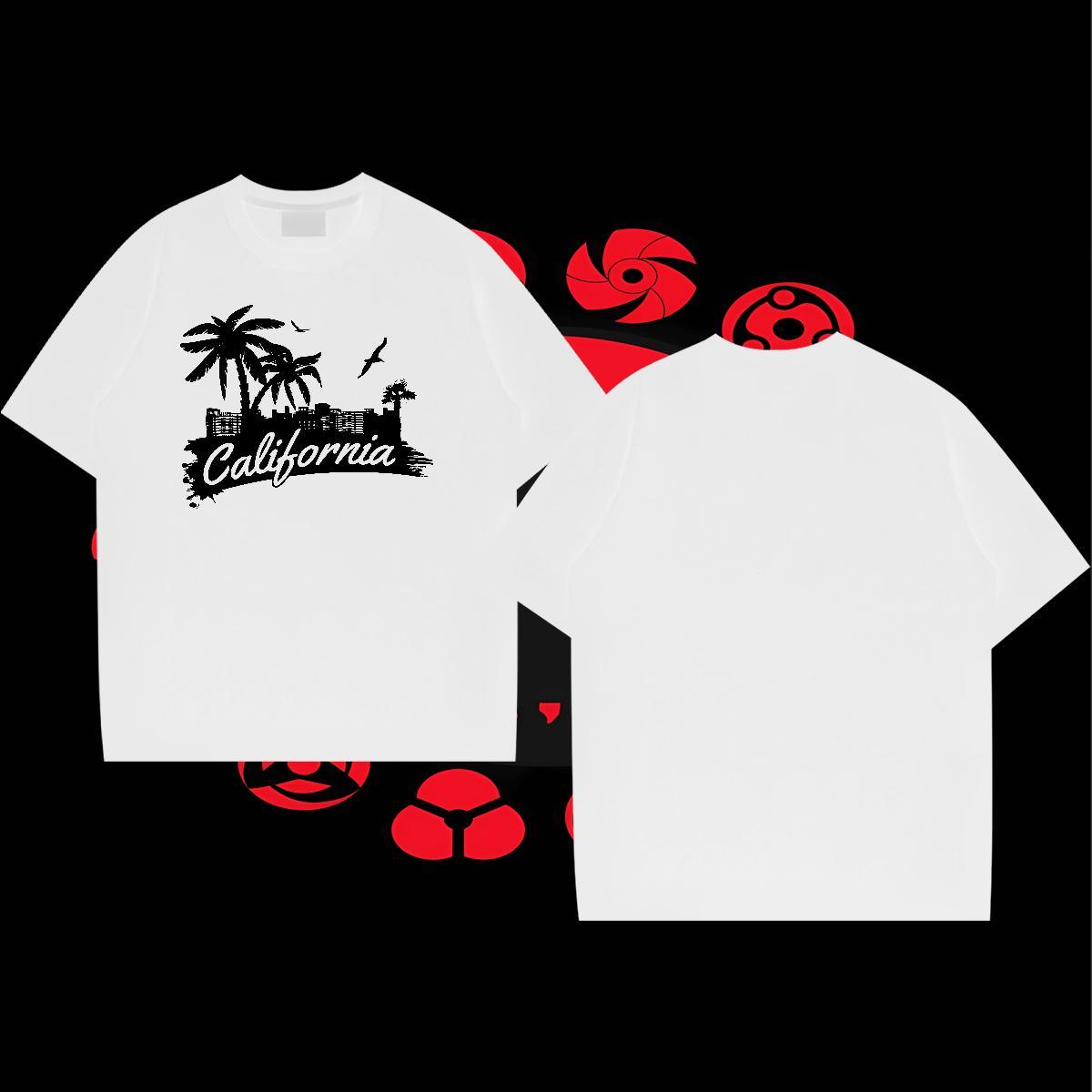 High Quality Men Clothes T-Shirt 230g Cotton Street Wear tree Cartoon Printing L-4XL Breathable Crew Neck Stylist Man T Shirts Tee Shirt