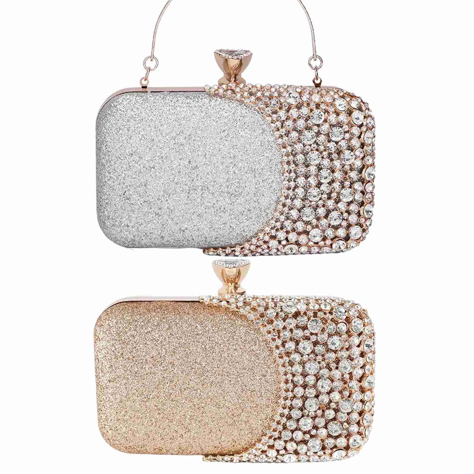 Glitter Bridal Purse Wallet Portable Pouch Versatile Women Evening Bag Clutch for Formal Cocktail Party DinnerXJ240729