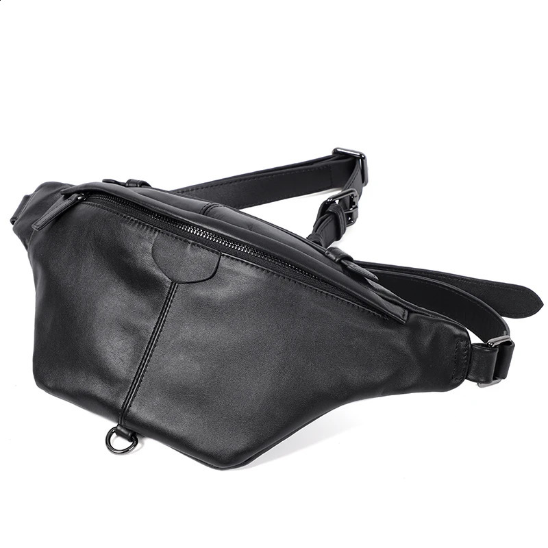 Multifunctional Men bag Genuine Leather Waist Pack For Women / Men Shoulder Bags Female Leather Bag Fanny Pack Bag 240729