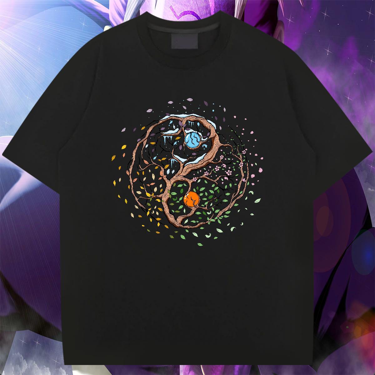 Cool Men Tshirts 230g Pure Cotton Home Outdoor tree Customized Crew Neck Classic T-Shirts for Men Tops Tees