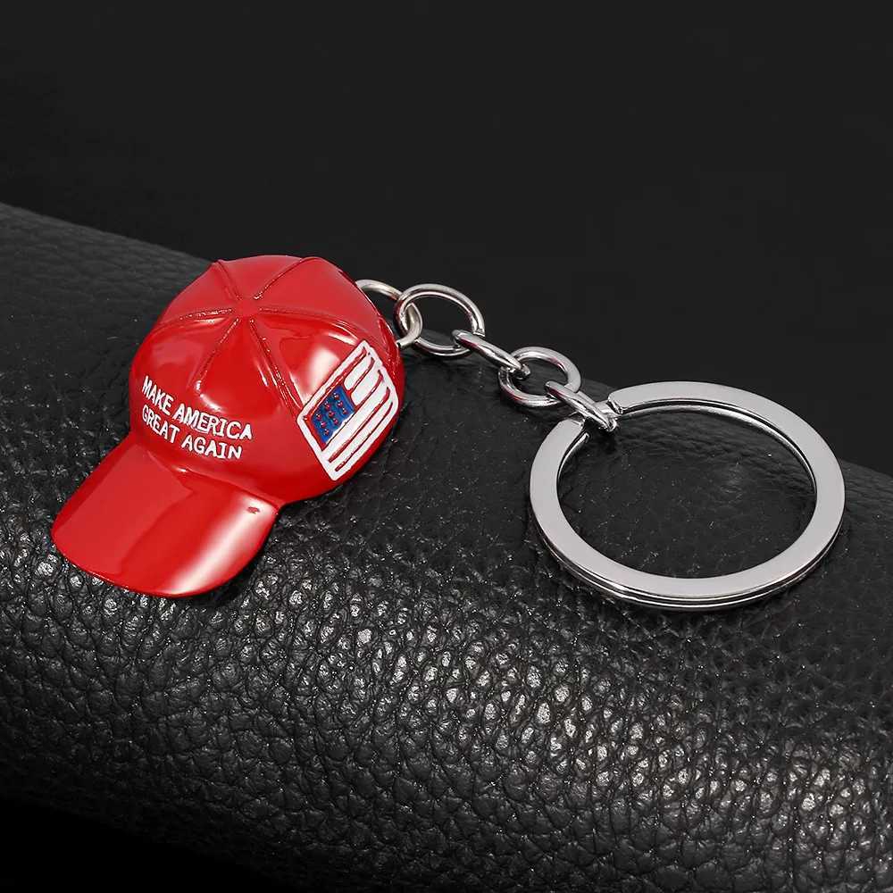 10Pcs Red Hat Trump Keychain MAGA MAKE AMERICA RGEAT AGAIN Key Ring Fashion Nation Key Holder For Men Women Jewelry AccessoriesL240729