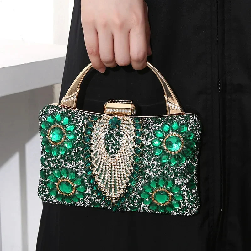 Choice Rhinestone Beaded Clutch Evening Bag Women Wedding Party Purse Banquet European Exquisite Bridal para 240729