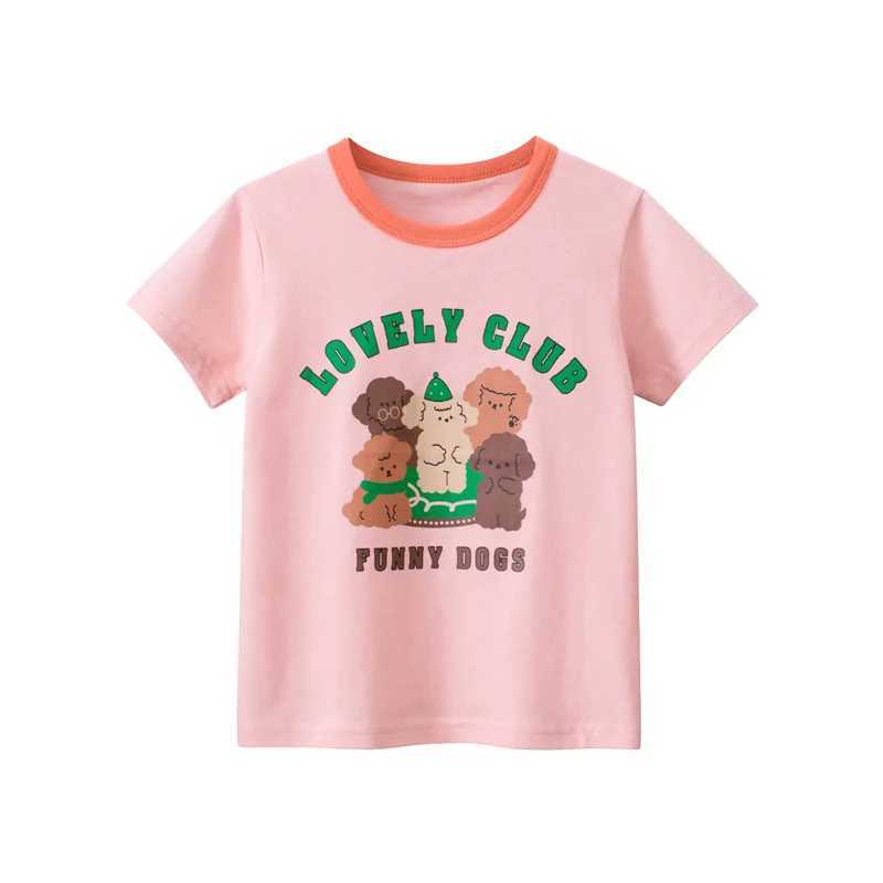 T-shirts 1-9T Toddler Kid Baby Girl Clothes Infant Cotton Girls T Shirt Short Sleeve Summer Tee Top Casual Bear Print Childrens TshirtL24729