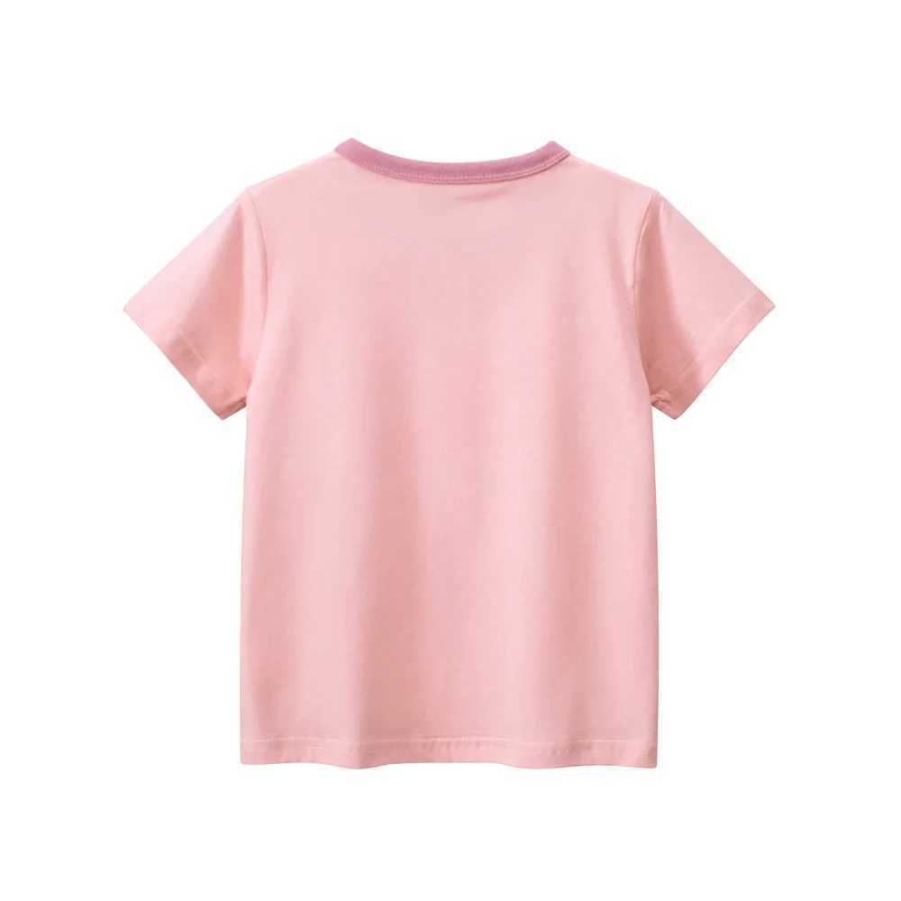T-shirts 1-9T Summer Girls T Shirt Toddler Kid Tshirt Baby Clothes Short Sleeve Basic Top Infant Cute Sweet Cotton OutfitL24729