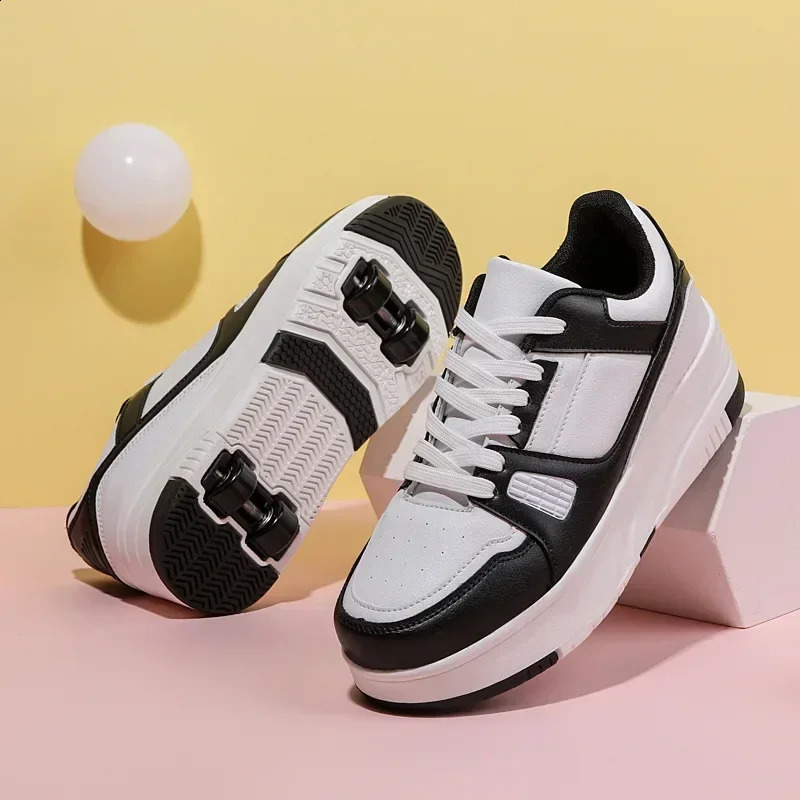 Fashion Roller Skate Shoes Kids Children Casual Sports Toy Gift Games Boys 4 Wheels Sneakers Girls Boots Ultra Light Rollerskate 240723