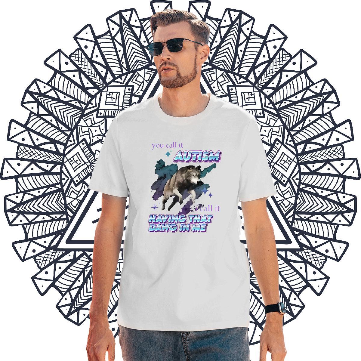 Loose Men Tops Tees 230g Pure Cotton Sports Casual wolf Custom Printed Breathable Short Sleeve Wholesale T shirt Top Tees