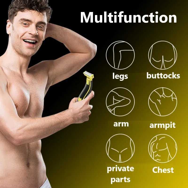 Intimate Haircut Mens Shaver Razor Sensitive Areas Shaving Machine Men Hair Removal Epilator Trimmer for Bikini BodyY240729