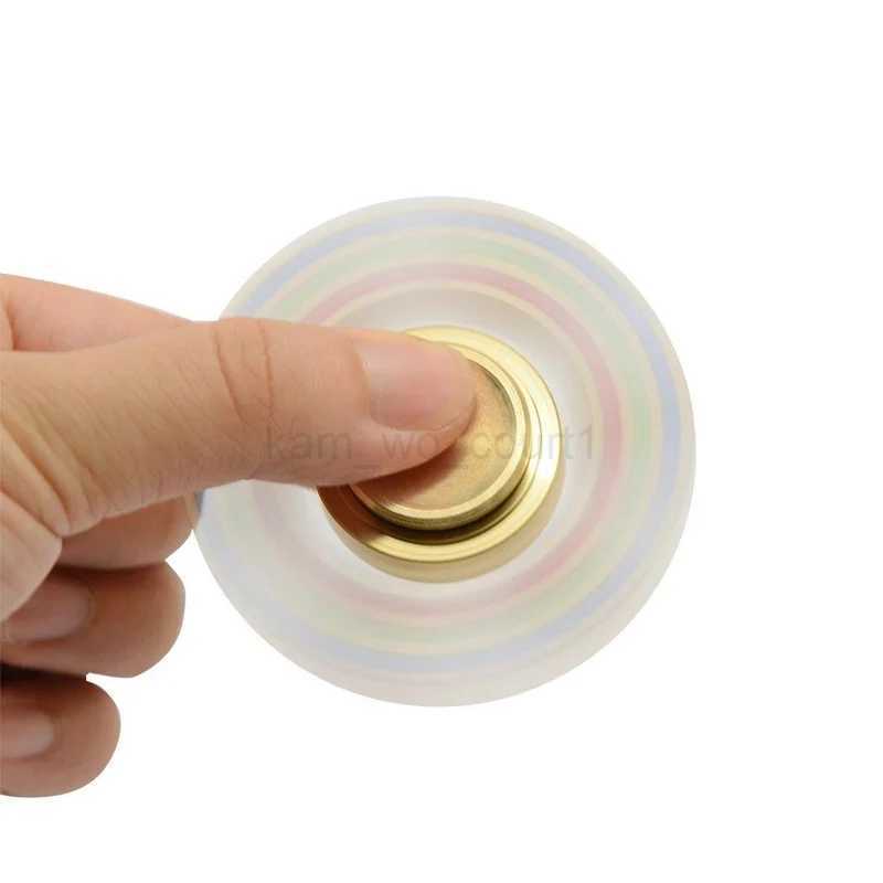 Brass Metal Fidget Spinner 6 Arm EDC Decompression Fingertip Gyro Antistress Toys For Kids Adults Juguetes AntiestrsM240729