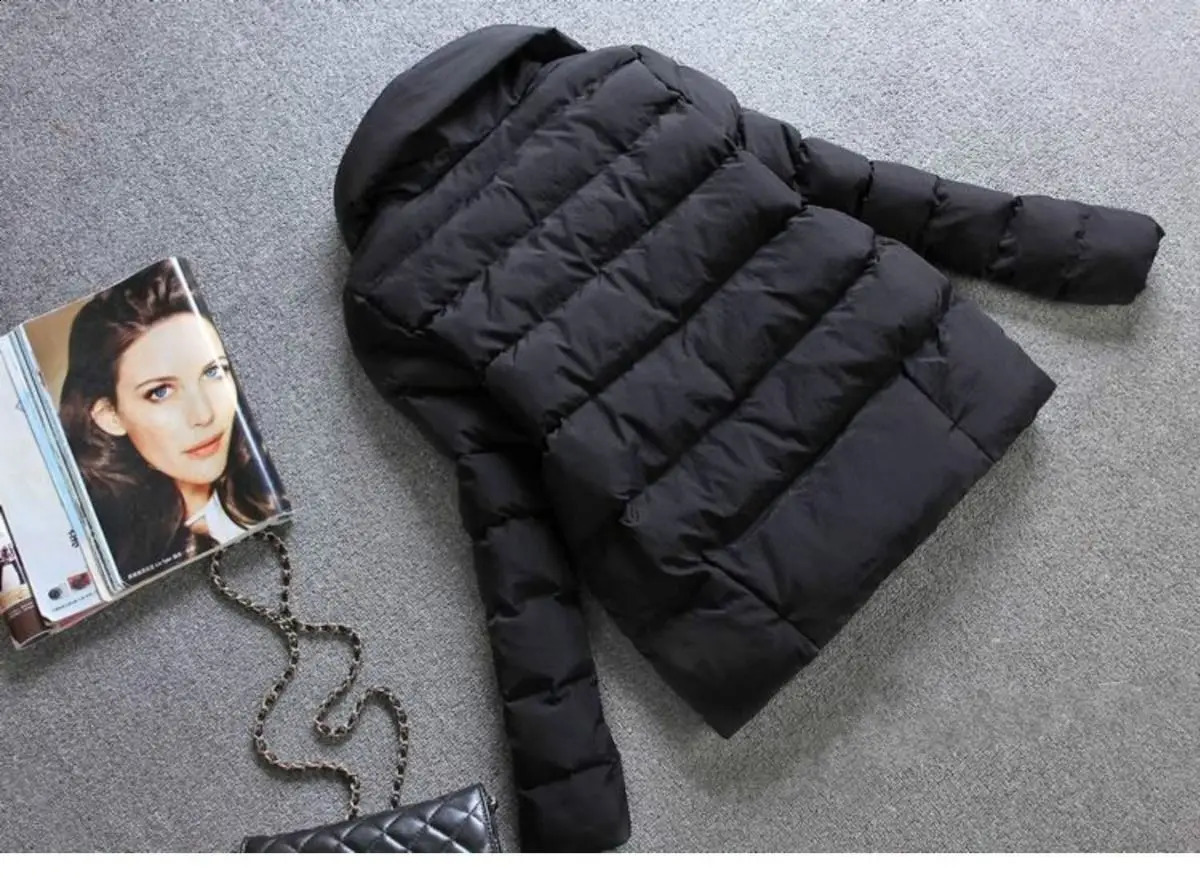 Womens Slim Short Cotton Parka Jacket Coat Clothing Style 2024 Autumn Winter 240729