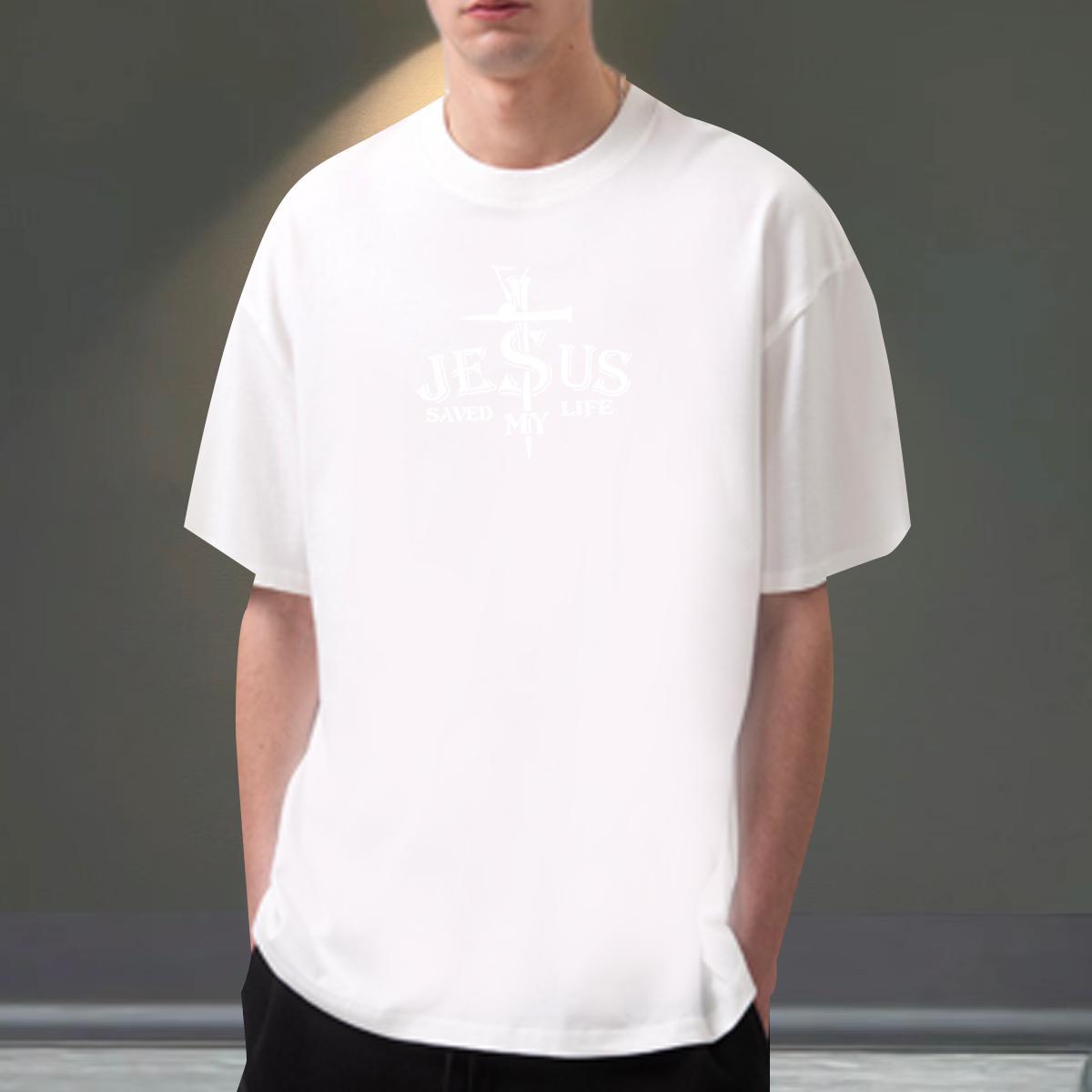 Soft Men Tshirts 230g 100% Cotton Casual Beach letter Black White Crew Neck Breathable 2024 T Shirts Men Tops Tees