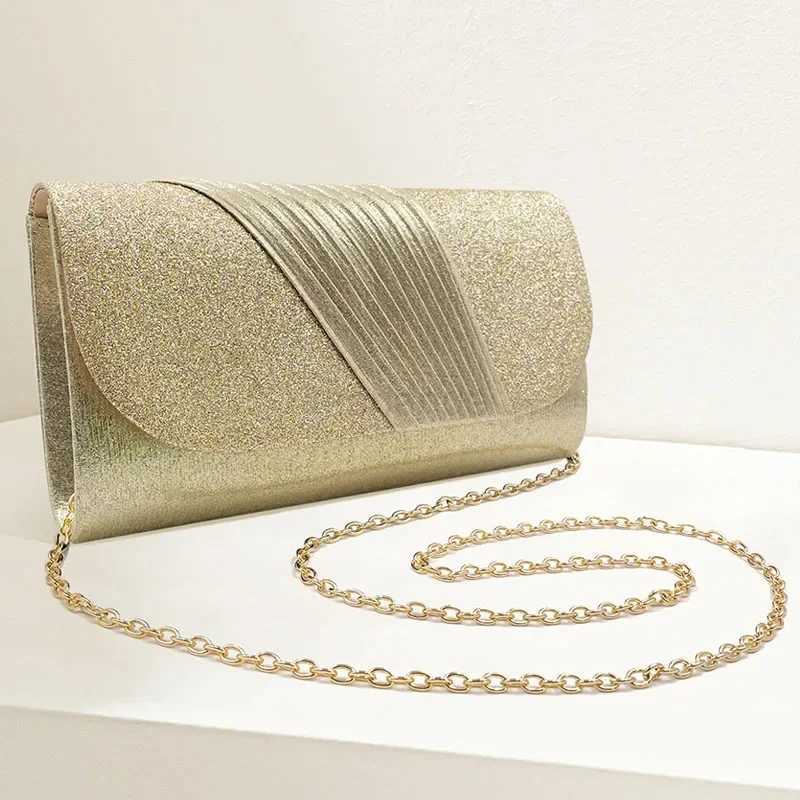 Women Evening Clutch Bag Female Crystal Day Clutch Wedding Purse Party Banquet Black Silver Clutches Bag Sequin Shoulder BagXJ240729