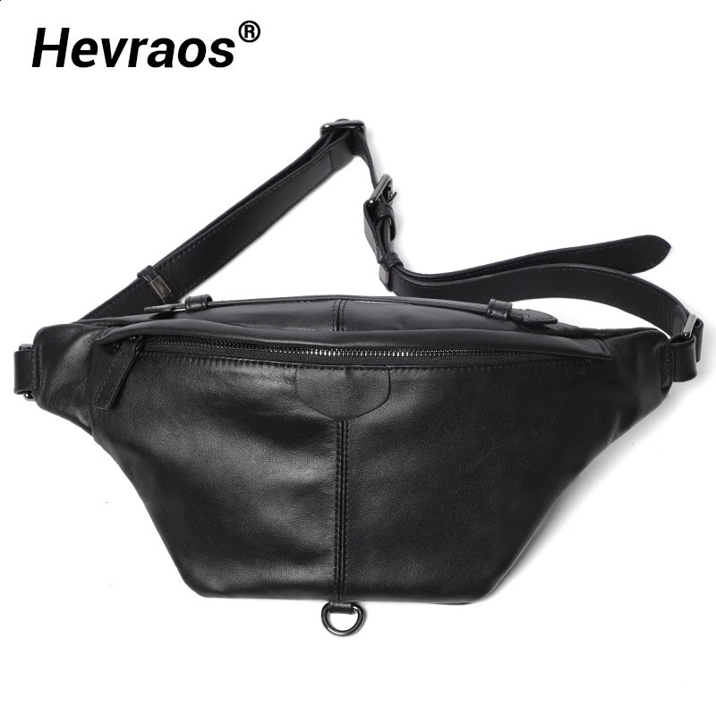 Multifunctional Men bag Genuine Leather Waist Pack For Women / Men Shoulder Bags Female Leather Bag Fanny Pack Bag 240729