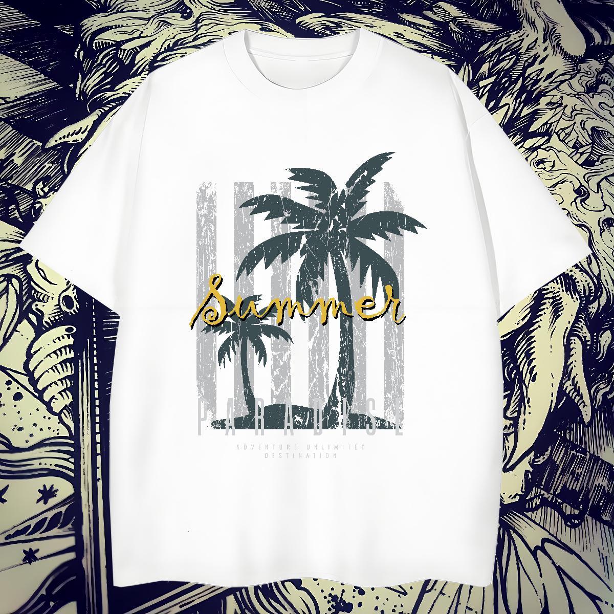 Classic Tshirt for Man Woman 100% Cotton 230g High Street Hip Hop tree DIY Crew Neck Breathable 2024 Designer T-Shirts for Men Tops Tees
