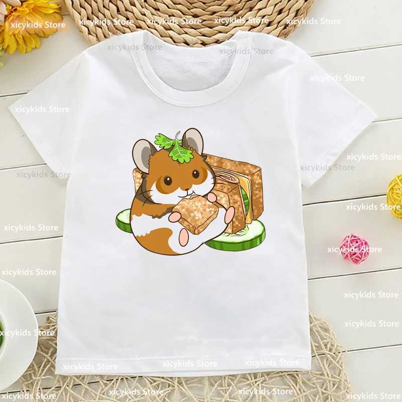T-shirts T-Shirt Feo Boys/Girls Funny SandHamster Print ChildrenS Clothing Tshirt Summer Boy Girls Unisex Clothes Cute Baby TshirtsL24729