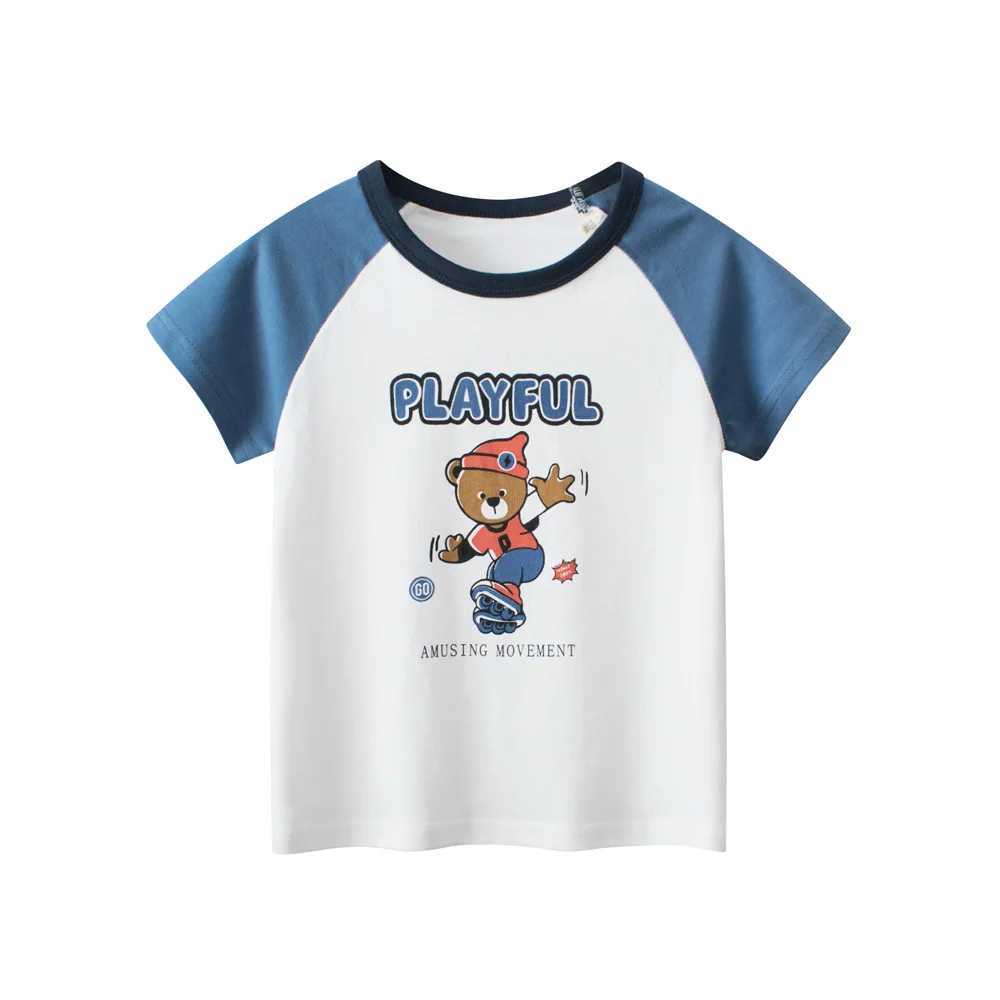 T-shirts 1-9T Cotton Boys T Shirt Toddler Kid Baby Boy Clothes Summer Infant Tshirt Short Sleeve Loose Basic Tee Top OutfitL24729